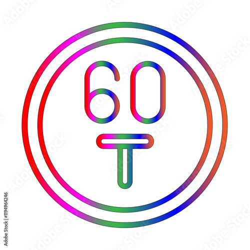Weight icon line gradient icon
