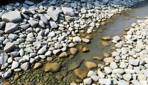 Fototapeta Naklejka Na Ścianę i Meble -  a river with rocks and water running through it