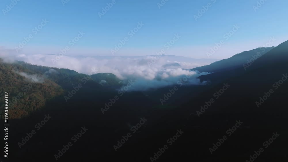Aerial of Mountain Province,Ifugao, Nueva Vizcaya Road, Philippines.
Follow the winding Nueva Vizcaya Road as it snakes its way through lush green valleys, cascading waterfalls, picturesque villages