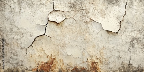 Aged cracked wall texture featuring beige and brown tones with significant copy space for text placement centered in the image background. photo