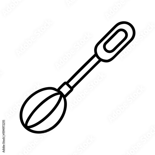 mixing spoon icon, mixing spoon line art - simple line art of mixing spoon, perfect for mixing spoon logos and icons and themed design 