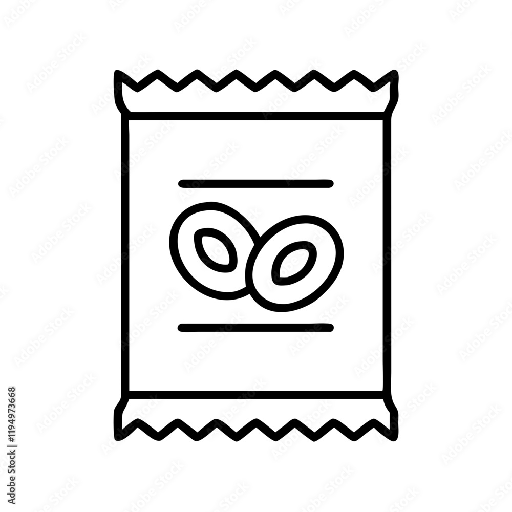 yeast packet icon, yeast packet line art - simple line art of yeast packet, perfect for yeast packet logos and icons and themed design yeast packet icon, yeast packet line art - simple line art of yeast packet, perfect for yeast packet logos and icons and themed design