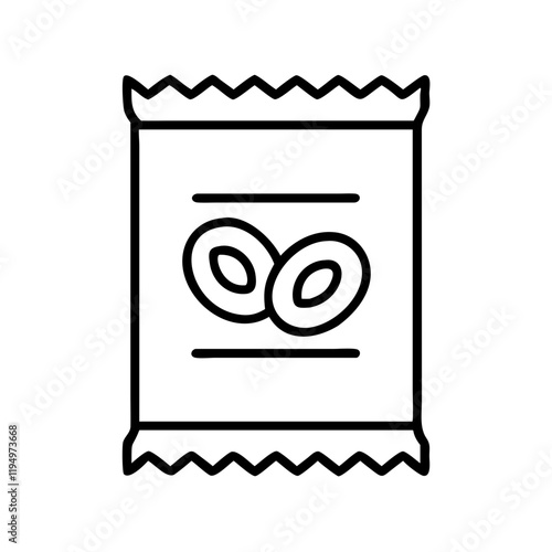 yeast packet icon, yeast packet line art - simple line art of yeast packet, perfect for yeast packet logos and icons and themed design 