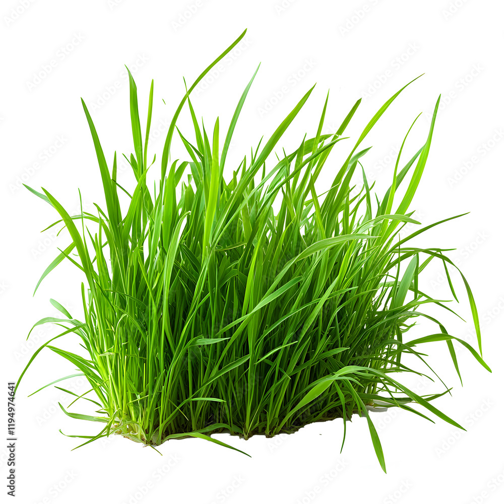 Obraz premium fresh green grass isolated on transparent background