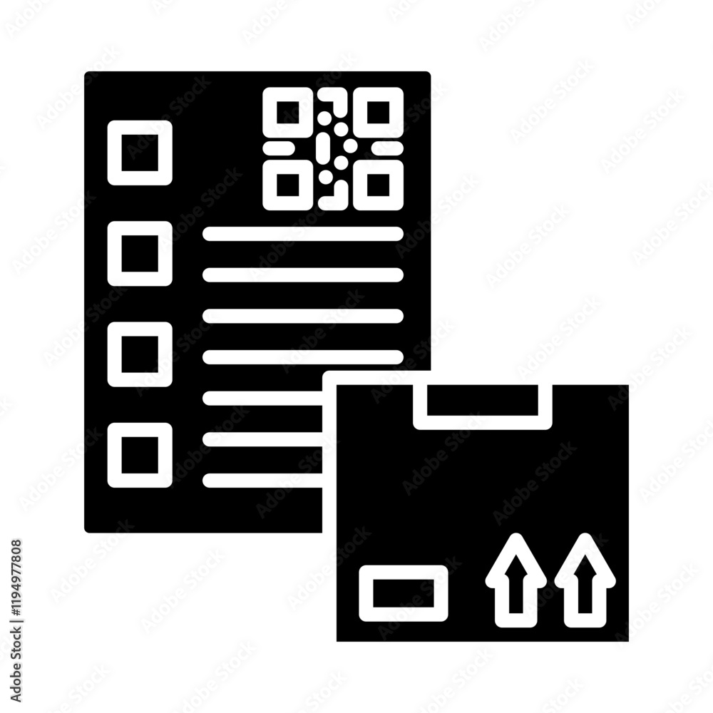 Freight Document glyph icon