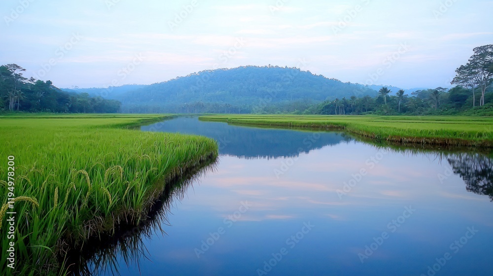 Peaceful River Landscape Peaceful River Landscape