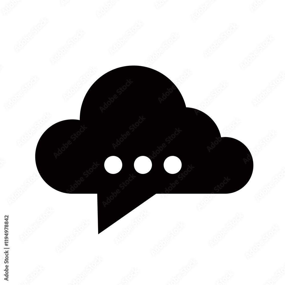 Cloud talking on transparent background Cloud talking on transparent background