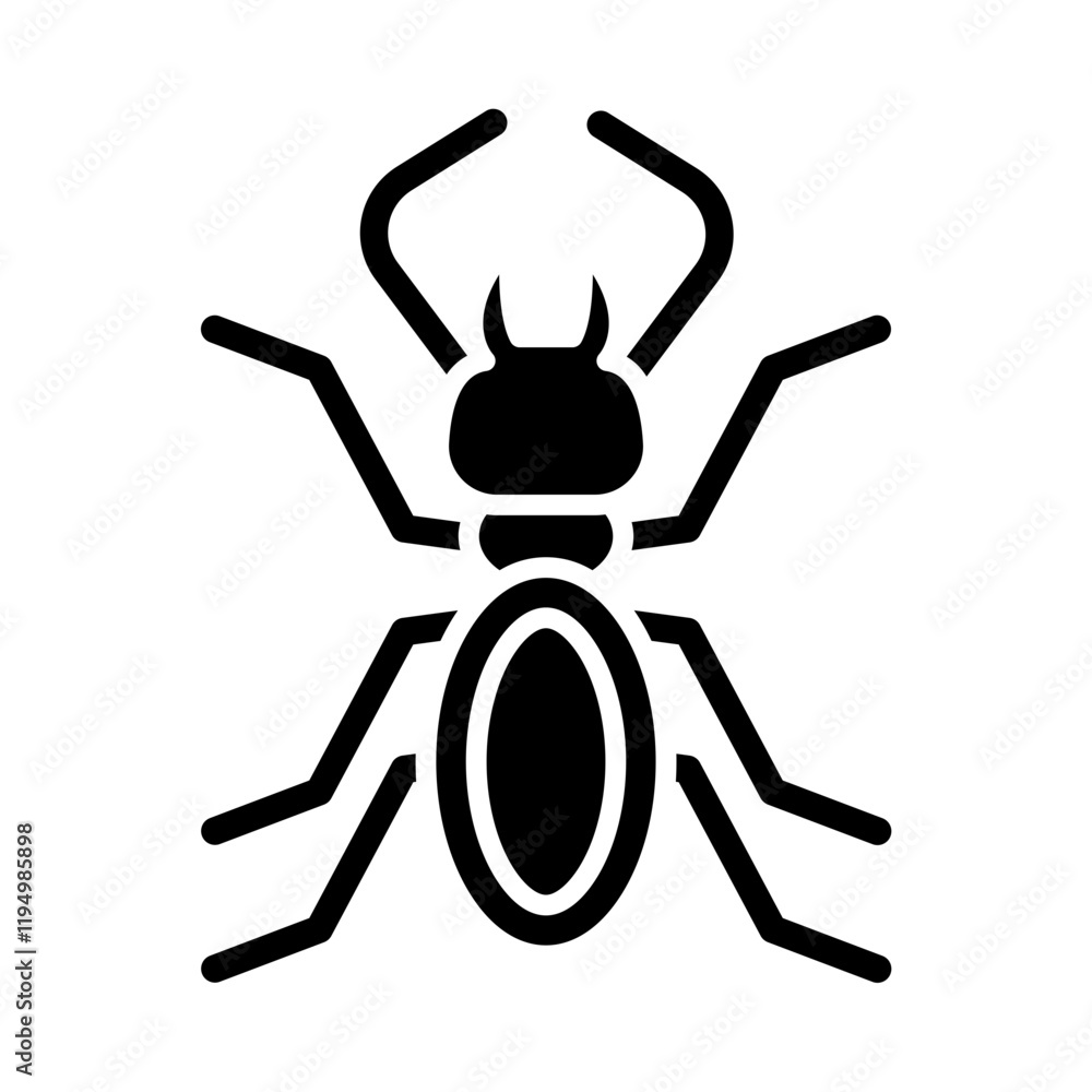 Termite glyph icon Termite glyph icon