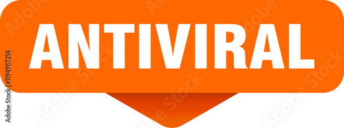 antiviral sticker. antiviral sign on transparent background