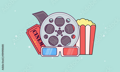 Film movie cinema theater poster vector 