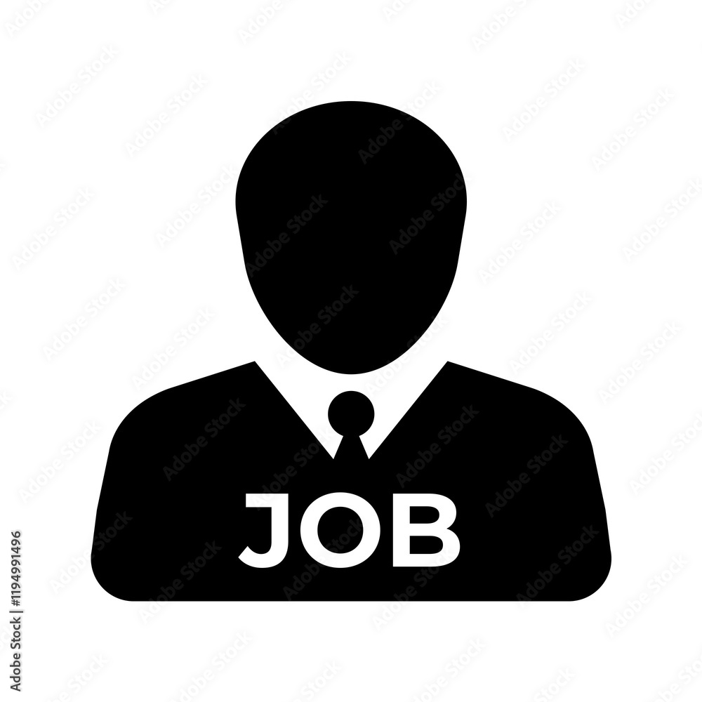 Job candidate, post, employee icon on transparent background Job candidate, post, employee icon on transparent background