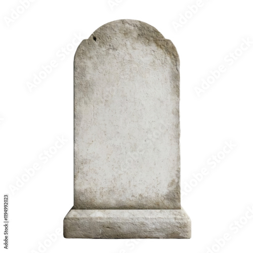 old grave tombstone on a white transparent background