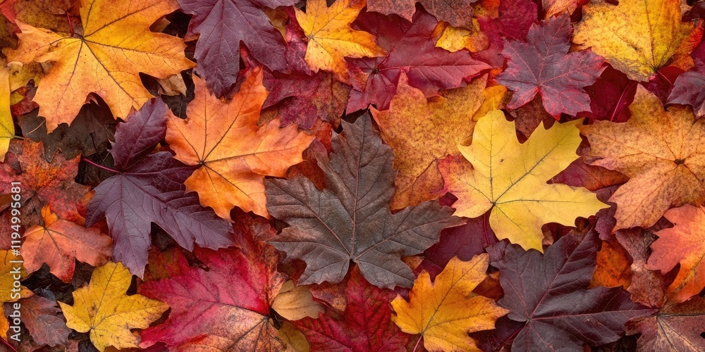 Colorful autumn leaves in vibrant shades of red, orange, yellow, and brown scattered across a textured surface, evoking the essence of fall. Colorful autumn leaves in vibrant shades of red, orange, yellow, and brown scattered across a textured surface, evoking the essence of fall.