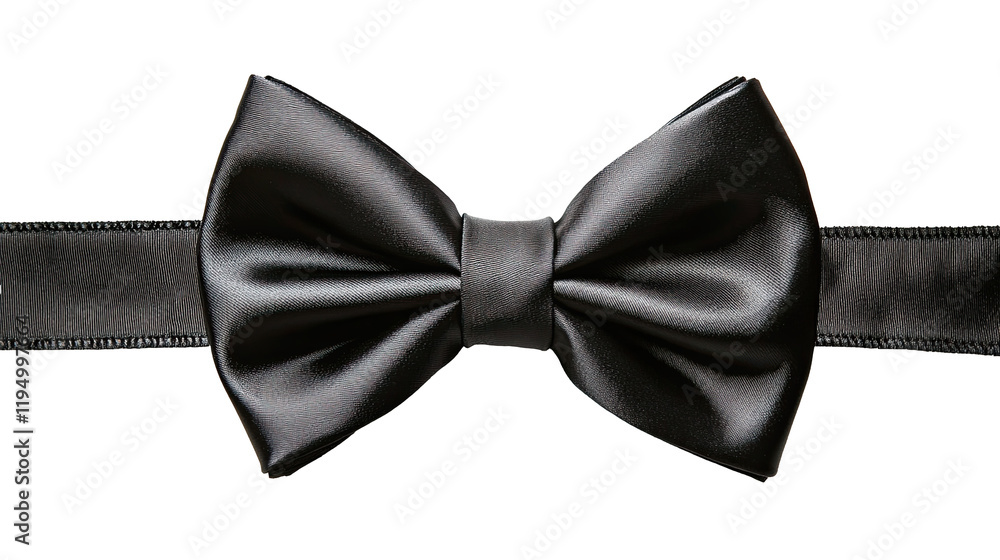 Black bow tie isolated on white transparent background Black bow tie isolated on white transparent background