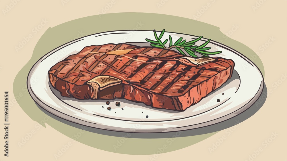 Succulent Grilled Steak - Perfectly Cooked for Lunch Succulent Grilled Steak - Perfectly Cooked for Lunch