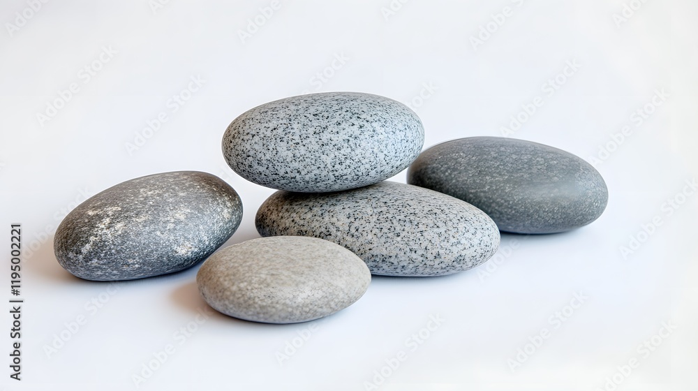 Smooth gray stones arranged uniquely, natural texture, minimalist aesthetic, ideal for wellness themes or decorative use. Smooth gray stones arranged uniquely, natural texture, minimalist aesthetic, ideal for wellness themes or decorative use.