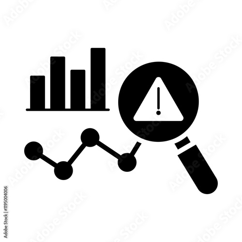 Anomaly Detection – Chart and Magnifying Glass Representing Identification of Irregularities