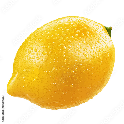 A watercolor of Lemon, isolated on a white background. Lemon vector.
