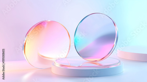 Transparent glass material, lenses, clean, crystal 02