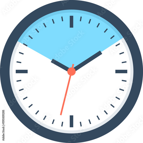 time management flat vector web icon