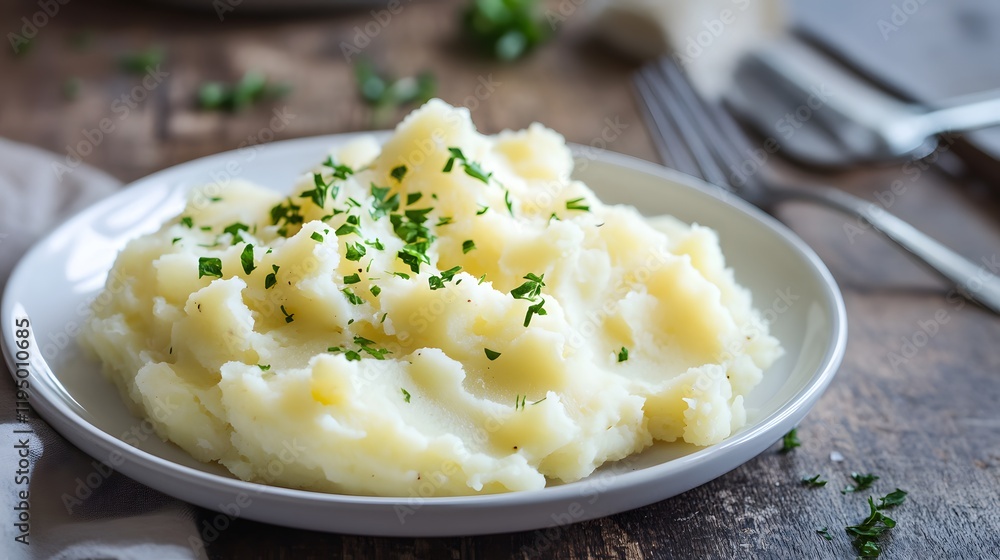 Creamy mashed potatoes with herbs, decadent side dish, cooked to perfection, ideal for family gatherings and comfort meals. Creamy mashed potatoes with herbs, decadent side dish, cooked to perfection, ideal for family gatherings and comfort meals.