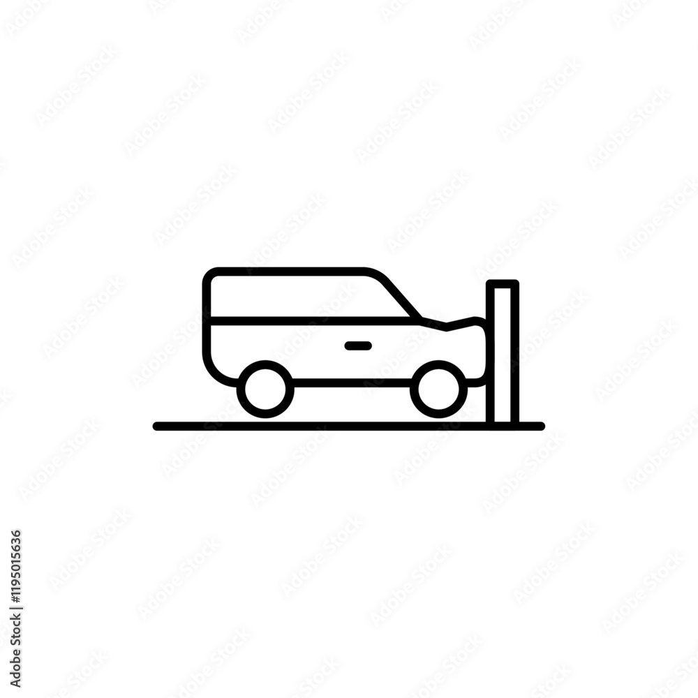 Accident icon Thin line vector Accident icon Thin line vector