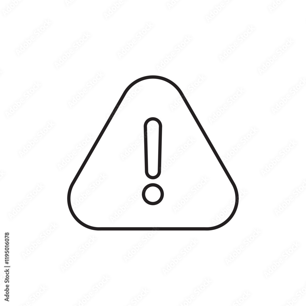 attention sign icon Thin line vector attention sign icon Thin line vector