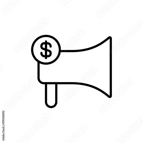 Campaign icon Thin line vector