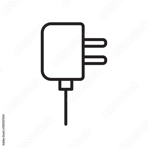 Charger icon Thin line vector