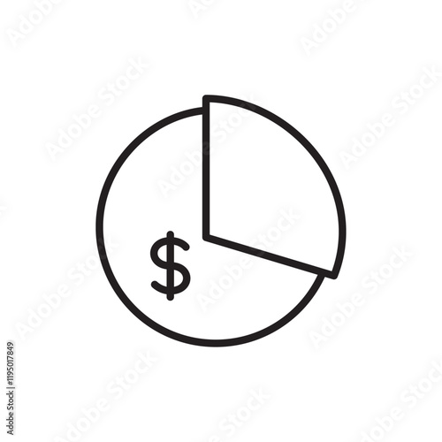Dividend icon Thin line vector