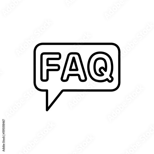FAQ icon Thin line vector