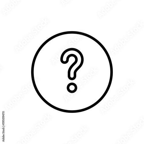 Help icon Thin line vector