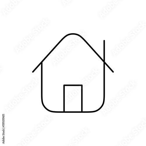 House icon Thin line vector