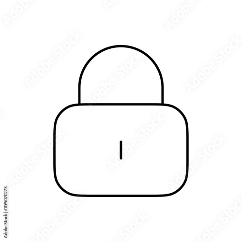 Lock closed icon Thin line vector