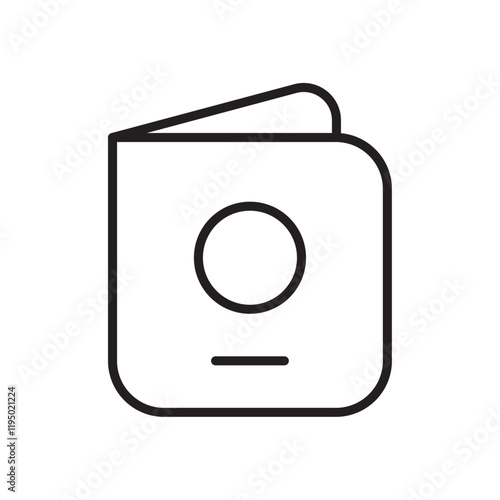 Passport icon Thin line vector
