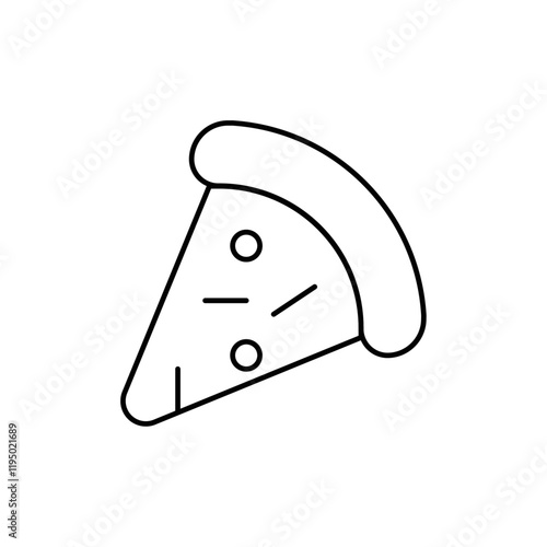 Pizza icon Thin line vector