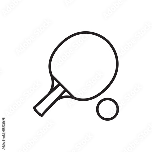 Ping pong icon Thin line vector