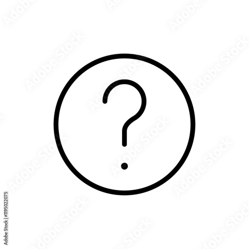 Question mark icon Thin line vector
