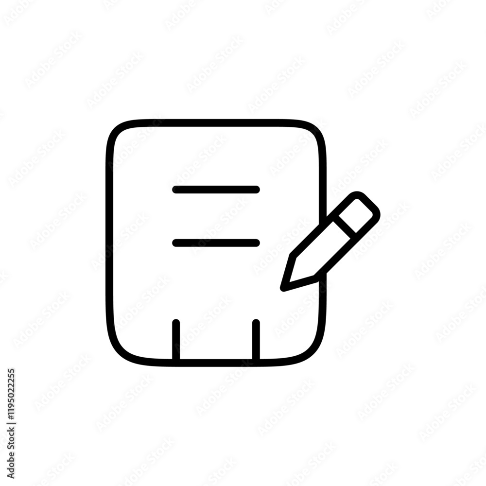 Registration form icon Thin line vector Registration form icon Thin line vector