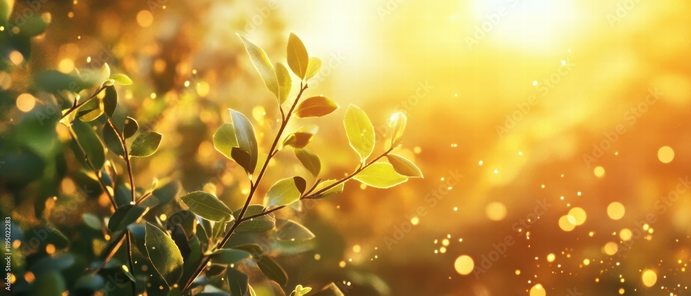 Obraz premium Eco-community vibes sunset hues and sustainable living through visual storytelling
