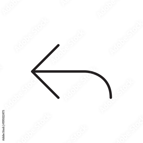 Reply icon Thin line vector