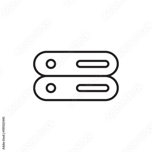 Server rack icon Thin line vector