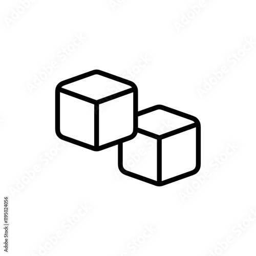 Sugar icon Thin line vector