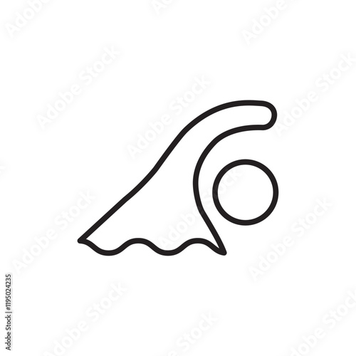 Swimming icon Thin line vector