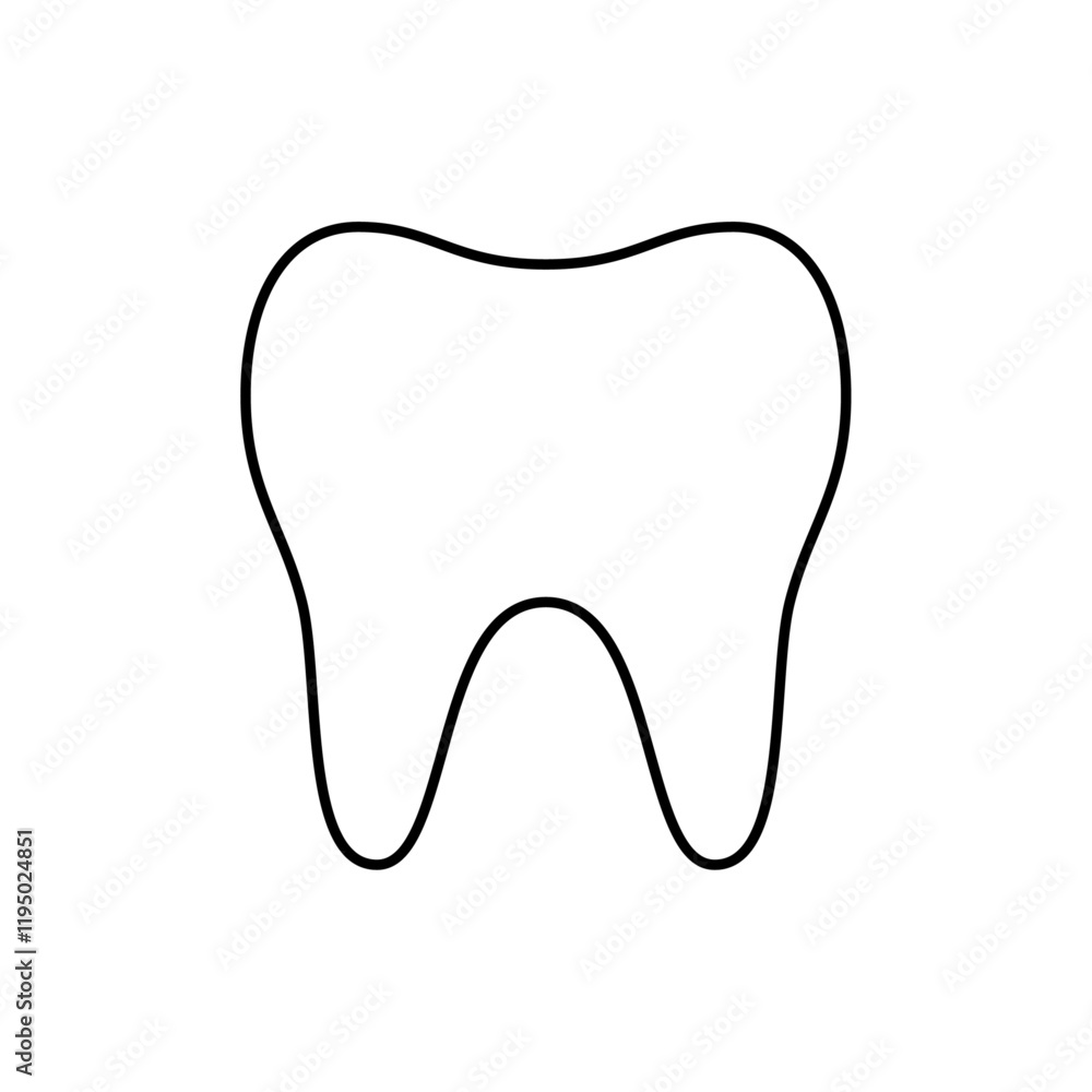 Tooth icon Thin line vector Tooth icon Thin line vector