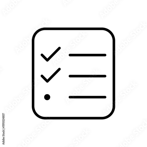 Todo list icon Thin line vector