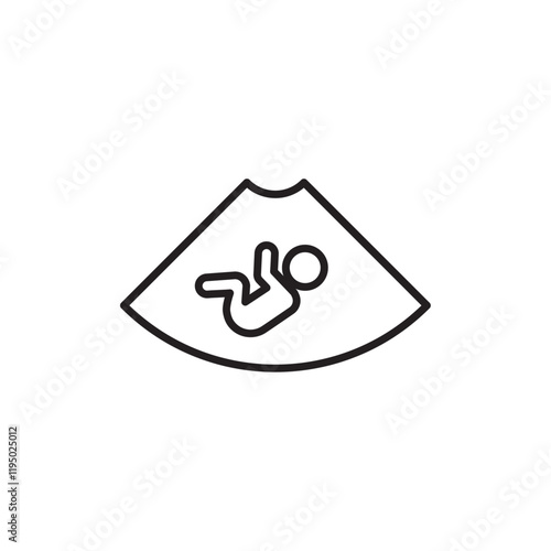 Ultrasound icon Thin line vector