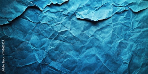 Wallpaper Mural Crumpled blue cardboard texture with deep ocean hues and subtle shadows creating a dynamic backdrop ideal for various creative projects. Torontodigital.ca