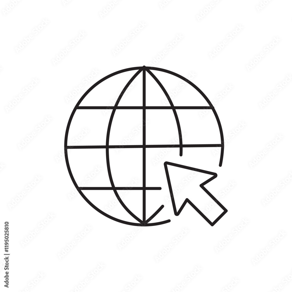 Website icon Thin line vector Website icon Thin line vector