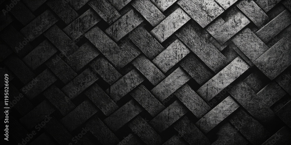 Textured black woven pattern with dark tones and subtle highlights creating depth, ideal for backgrounds or design accents. Textured black woven pattern with dark tones and subtle highlights creating depth, ideal for backgrounds or design accents.